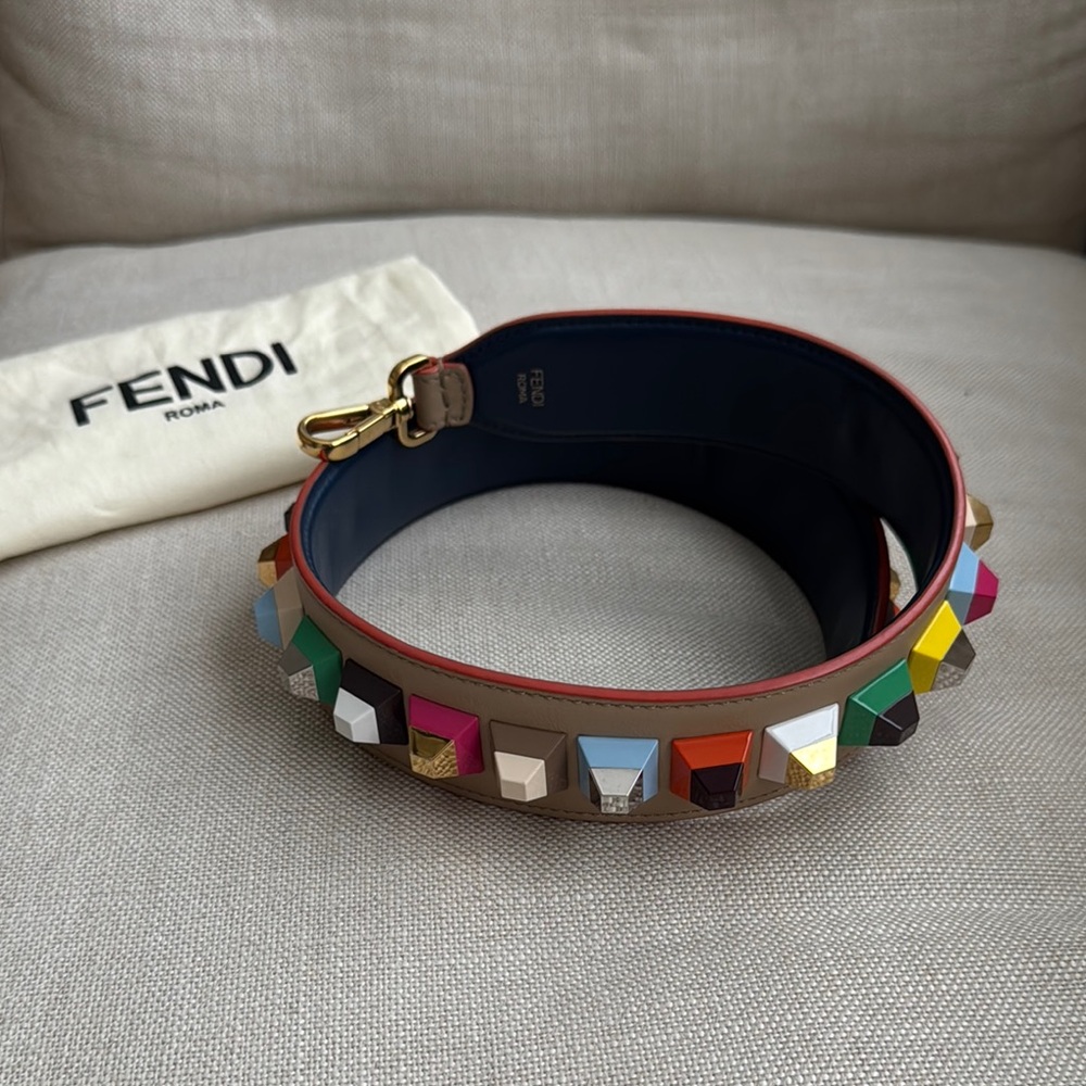 Pre-owned Authentic Fendi bag strap 32 in